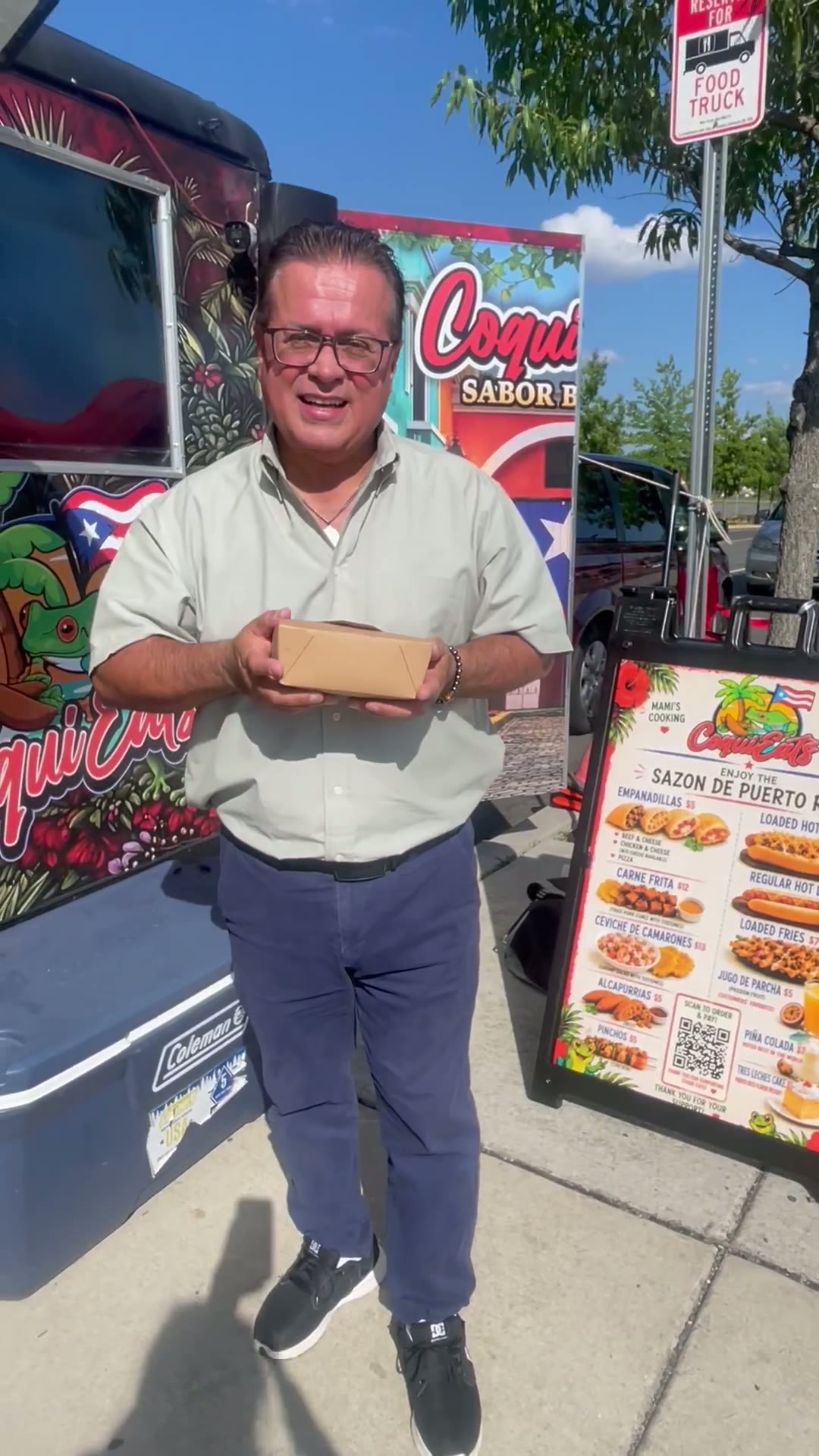 Council President Angel Fuentes at the CoquiEats food truck