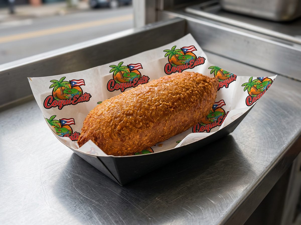 Alcapurrias — Masa fritters, fried to order.