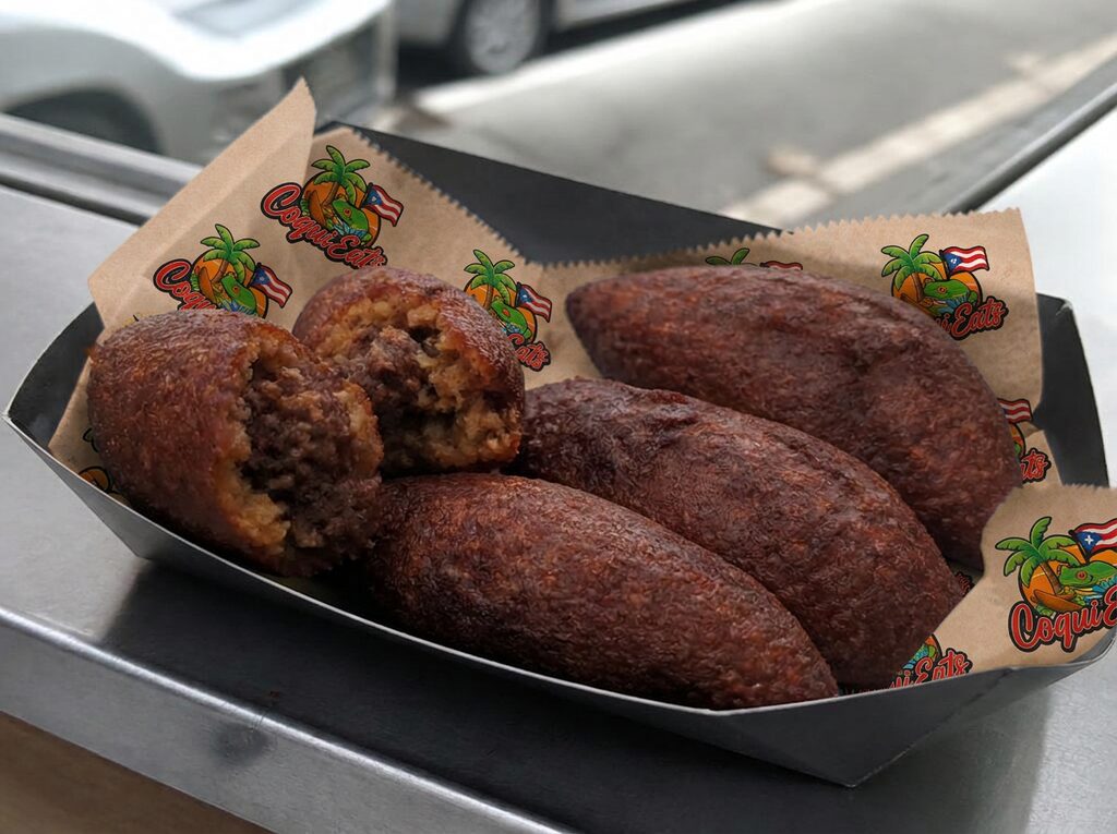 Alcapurrias — Masa fritters, fried to order.