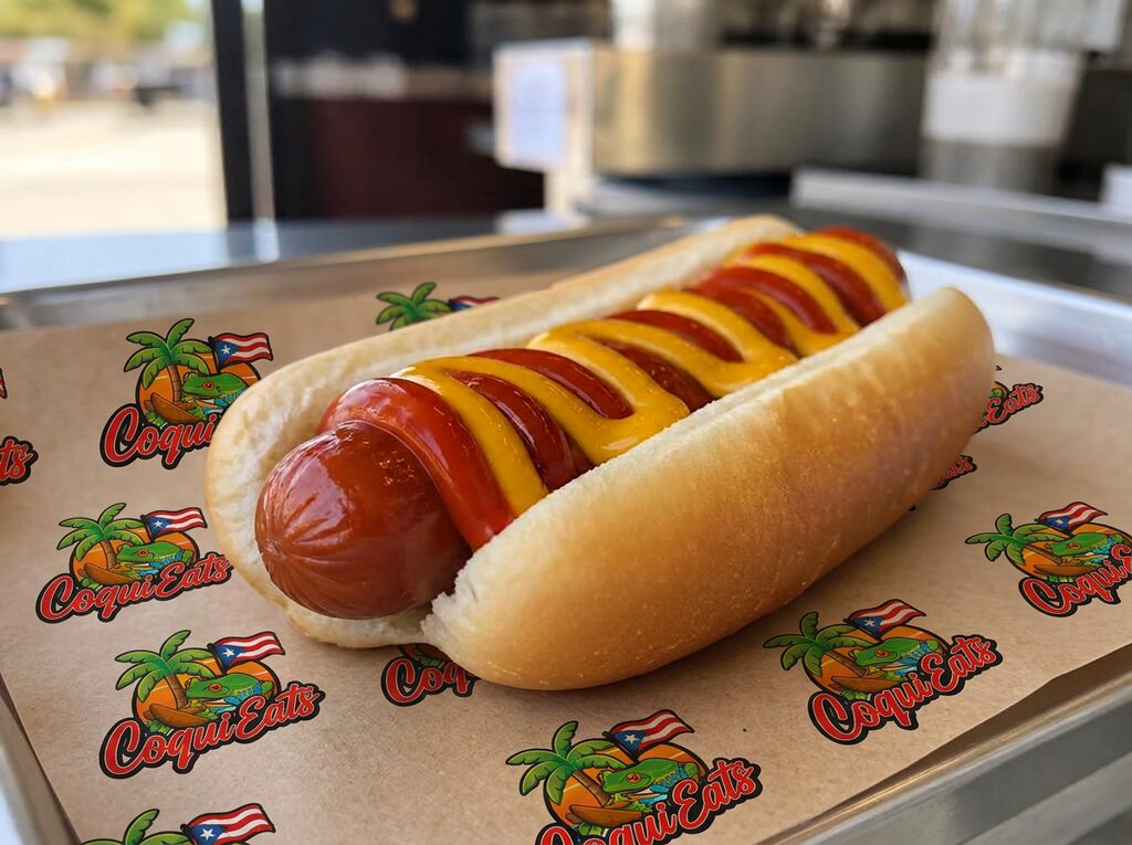 Regular Hot Dog — Mustard & ketchup.